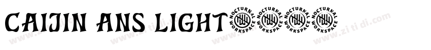 CAIJIN Ans Light字体转换
